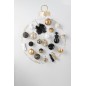 Boite de 6boules de Noël en verre marron 8x8x8 cm Boite de 6boules de Noël en verre marron 8x8x8 cm