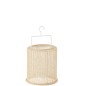 Lanterne suspendue en polyester beige 18x18x21 cm Lanterne suspendue en polyester beige 18x18x21 cm