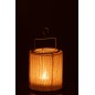 Lanterne suspendue en polyester beige 18x18x21 cm Lanterne suspendue en polyester beige 18x18x21 cm