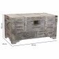 Coffre Alexandra House Living Gris PVC Bois Métal 45 x 45 x 90 cm Estilo vintage