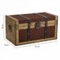 Baúl Alexandra House Living Marrón PVC Madera Metal Tela 22 x 20 x 38 cm Estilo vintage