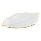 Centro de Mesa Home ESPRIT Transparente Dorado Tropical Hoja de planta 31 x 17 x 2 cm