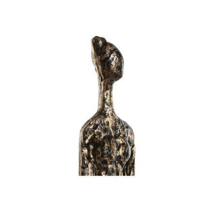 Figura Decorativa Home ESPRIT Negro Gris oscuro Moderno Personas 11,5 x 11,5 x 70 cm
