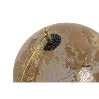 Globe terrestre Home ESPRIT Blanc Doré Naturel Rose clair Vintage 20 x 20 x 37 cm
