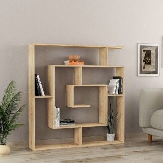 Étagère Alexandra House Living Chêne Bois MDP 125 x 129 x 22 cm Labyrinthe