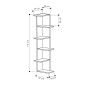 Étagère d'Angle Alexandra House Living Blanc Bois MDP 37 x 141 x 24 cm 4 Etagères