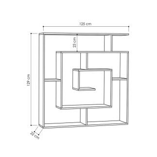 Étagère Alexandra House Living Blanc Bois MDP 125 x 129 x 22 cm Labyrinthe