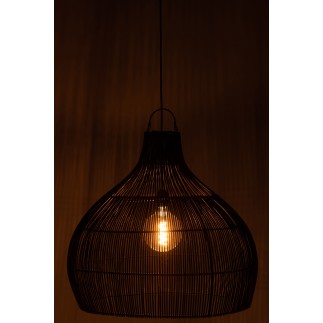 Pantalla de ratán negro 80*80*70 cm