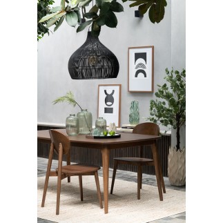 Pantalla de ratán negro 80*80*70 cm