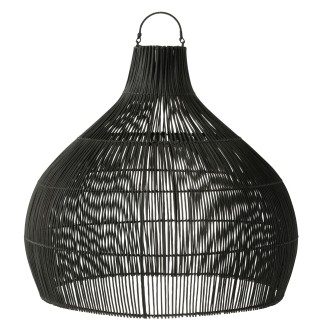 Pantalla de ratán negro 80*80*70 cm