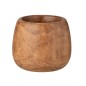 Vaso in legno di paulownia marrone 22x22x27cm