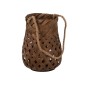 Lanterna in legno intrecciato marrone 24x24x30 cm Lanterna in legno intrecciato marrone 24x24x30 cm
