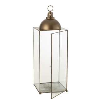 Lanterna rettangolare in metallo Bronzo 41x41x121 cm