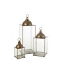 Lanterna rettangolare in metallo Bronzo 41x41x121 cm Lanterna rettangolare in metallo Bronzo 41x41x121 cm