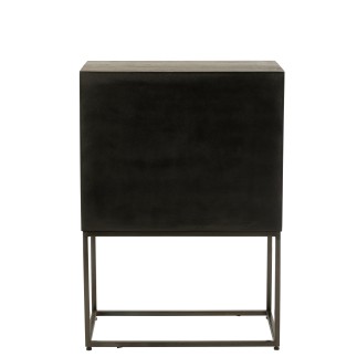 Armoire sur pied métal en bois de manguier marron 76*40*122 cm