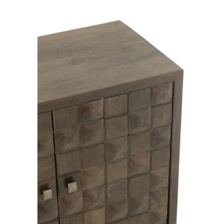 Armoire sur pied métal en bois de manguier marron 76*40*122 cm