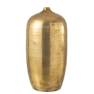 Vaso alto in metallo dorato 29x29x58cm