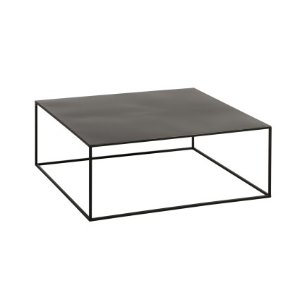 mesa de centro cuadrada de color negro
