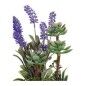 Maceta Gris Morado Cemento Corcho Verde