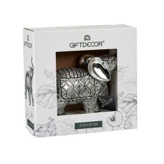 Elefante Plateado Resina
