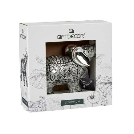 Elefante Plateado Resina