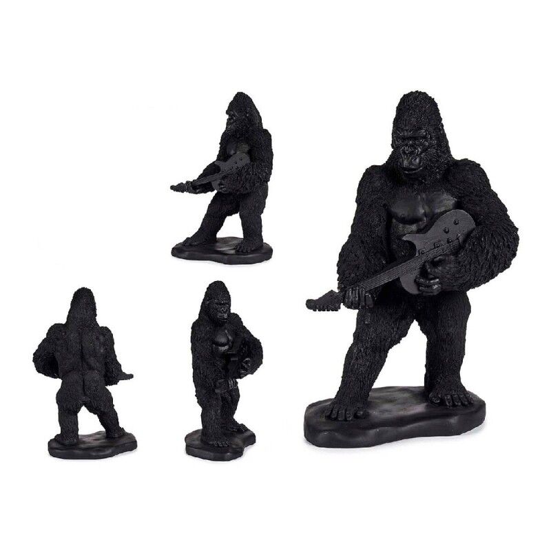 Figurine Décorative Gorille Guitare Noir 17,5 x 38 x 27 cm