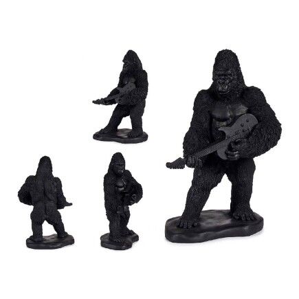 Figurine Décorative Gorille Guitare Noir 17,5 x 38 x 27 cm