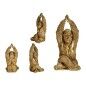 Figurine Décorative Gorille Yoga Doré 17 x 36 x 19,5 cm