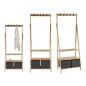 porte-manteaux Gris Marron Bois Tissu (40,5 x 175 x 67 cm)