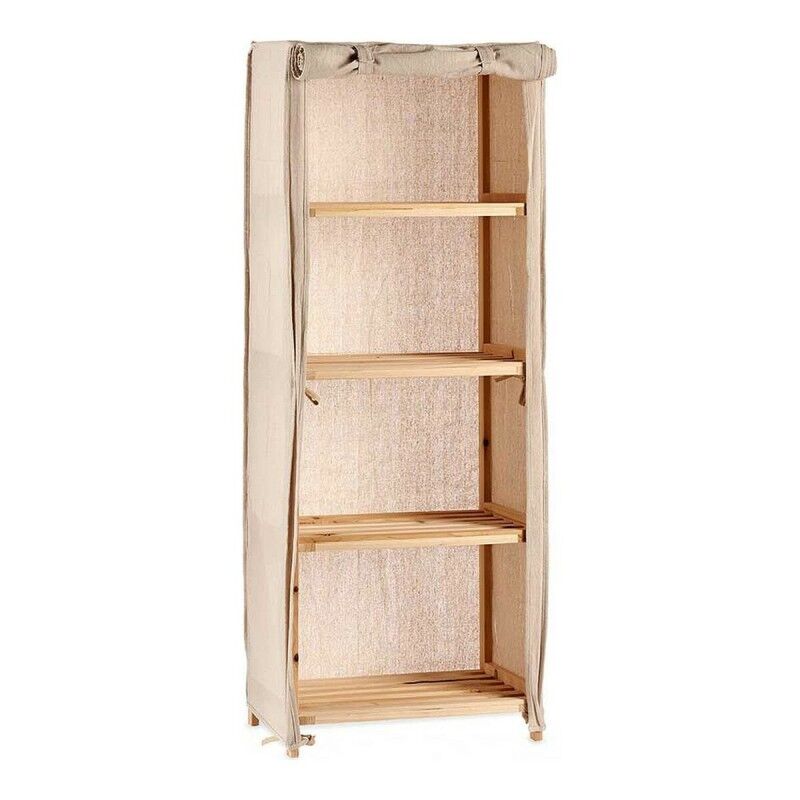 Étagère Beige Bois Tissu (30 x 113 x 42 cm)