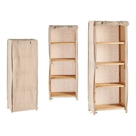 Estantería Beige Madera Tela (30 x 113 x 42 cm)