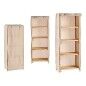 Estantería Beige Madera Tela (30 x 113 x 42 cm)