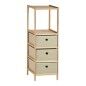 Étagère Beige Bois Tissu (26 x 89 x 32 cm)