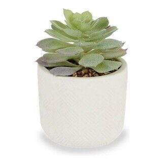 Planta Decorativa Blanco Verde Plástico