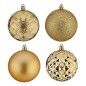 Bolas de Navidad Ø 8 cm 25 Unidades Dorado PVC