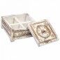 Caja-Joyero Alexandra House Living Blanco Gris Madera de mango 19 x 10 x 19 cm