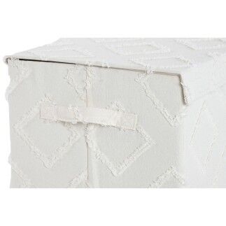 Cesta Home ESPRIT Gris Crema 40 x 30 x 50 cm (2 Unidades)