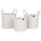 Juego de Cestas Home ESPRIT Blanco Moderno 30 x 30 x 28 cm (3 Piezas)