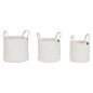 Juego de Cestas Home ESPRIT Blanco Moderno 30 x 30 x 28 cm (3 Piezas)