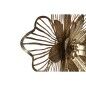Decoración de Pared Home ESPRIT Dorado Moderno Flor 51 x 6 x 51 cm (2 Unidades)