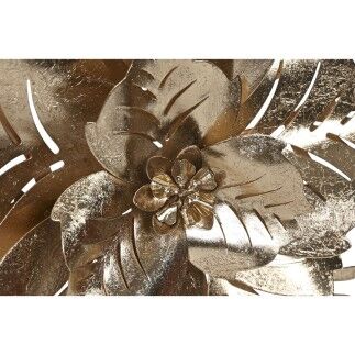 Decoración de Pared Home ESPRIT Dorado Moderno Flor 51 x 6 x 51 cm (2 Unidades)