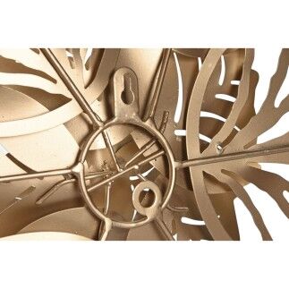 Decoración de Pared Home ESPRIT Dorado Moderno Flor 51 x 6 x 51 cm (2 Unidades)