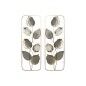 Decoración de Pared Home ESPRIT Gris Dorado Moderno Flor 31 x 2,5 x 89,5 cm (2 Unidades)