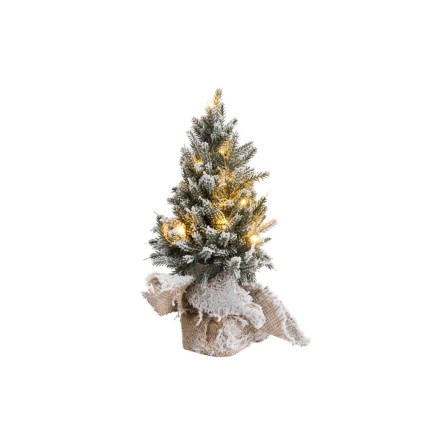 Sapin de Noël décoratif à led en plastique vert 18x17.5x29.5 cm