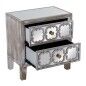 Table de Nuit Alexandra House Living Transparent Doré Bois Miroir 55 x 60 x 35 cm