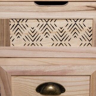 Mesita de Noche Alexandra House Living Marrón Madera 34 x 48 x 24 cm