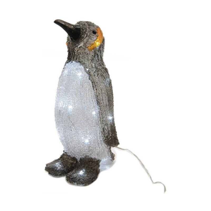 Adorno Navideño Lumineo Pingüino Blanco (17 x 16 x 33 cm)