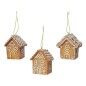 Décorations de Noël Sapin de Noël Polyrésine Ø 7 cm Gingembre Petit maison