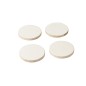 Lote de 4 posavasos de madera de mango blanco de 10 cm de diámetro