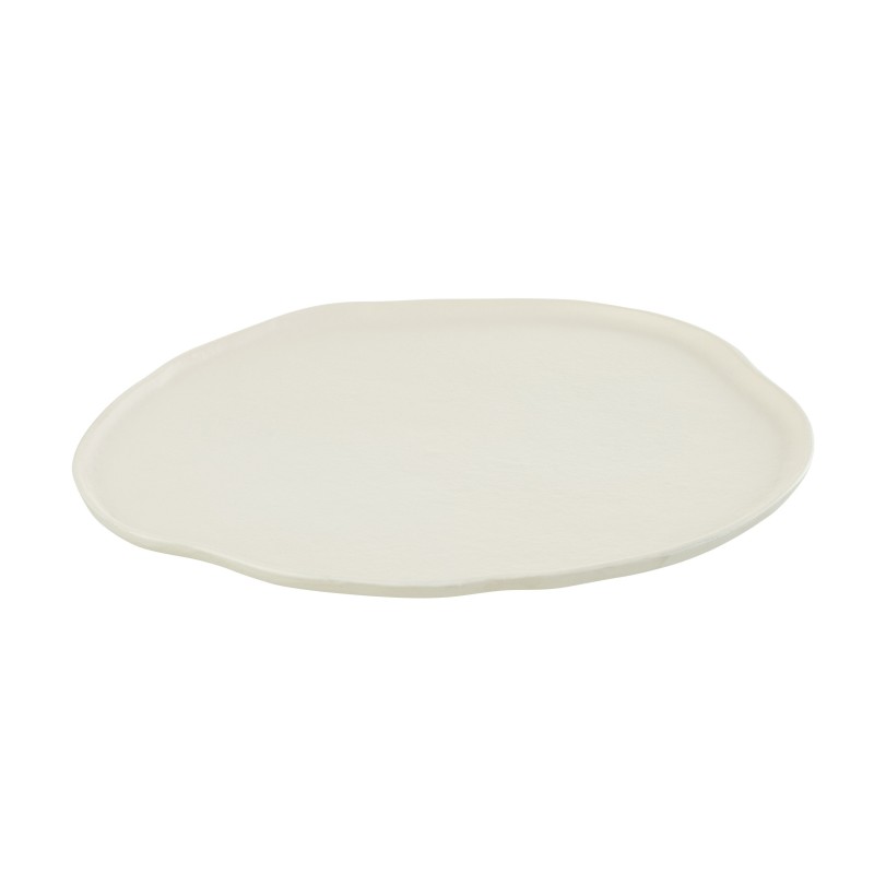 Plateau rond en Aluminium blanc 41x36x1cm Plateau rond en Aluminium blanc 41x36x1cm
